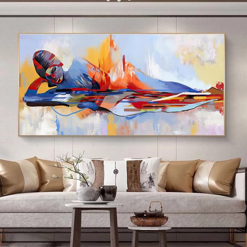 CloudShop Art Painting Canvas Print abstract-lord-buddha 30x60cm Lord Buddha 1 Canvas Frame Wrap - Ready to Hang
