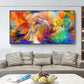 CloudShop Art Painting Canvas Print abstract-rainbow-swirl 50x100cm Canvas Frame Wrap - Ready to Hang 