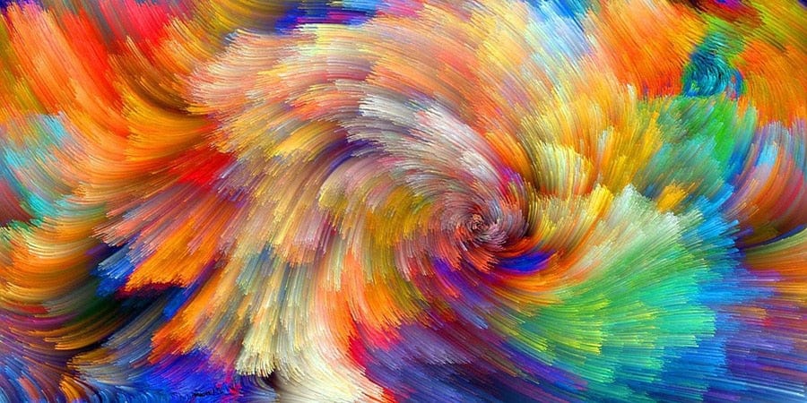 CloudShop Art Painting Canvas Print abstract-rainbow-swirl 120x240cm Canvas Frame Wrap - Ready to Hang 