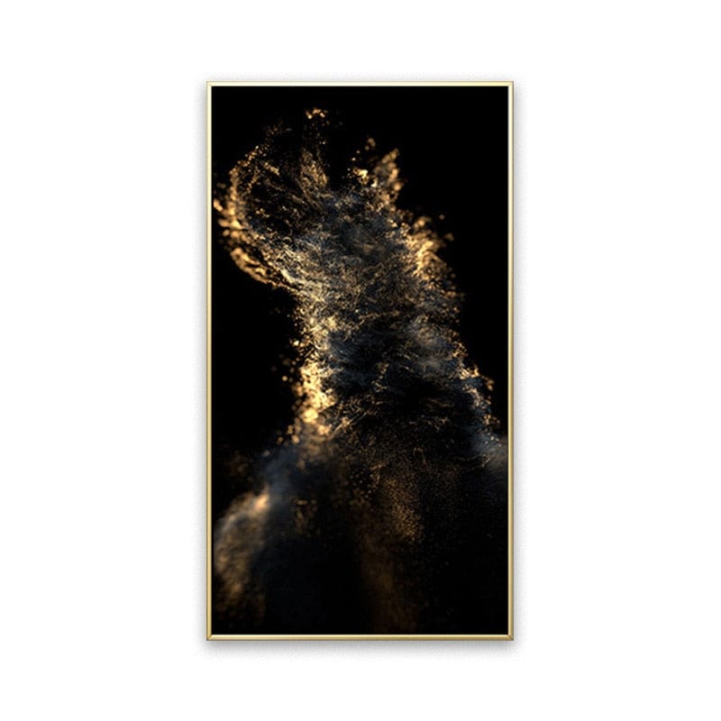 CloudShop Art Painting Canvas Print abstract-waves-of-gold 120x240cm Canvas Print - With Wrap Frame 