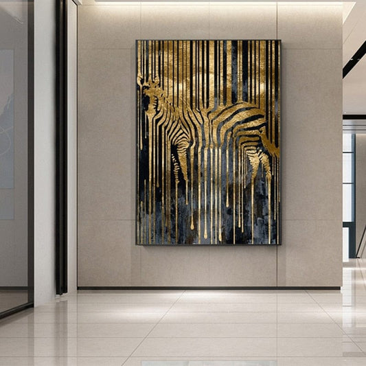 CloudShop Art Painting Canvas Print abstracted-auric-zebra 30x40cm Canvas Print - With Wrap Frame 
