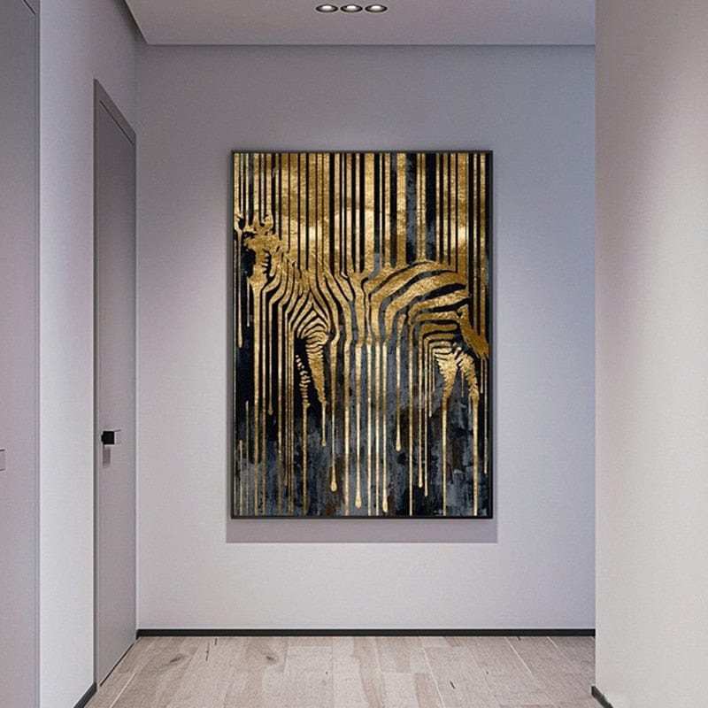 CloudShop Art Painting Canvas Print abstracted-auric-zebra 40x60cm Canvas Print - With Wrap Frame 