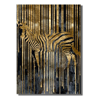 CloudShop Art Painting Canvas Print abstracted-auric-zebra 120x170cm Canvas Print - With Wrap Frame 