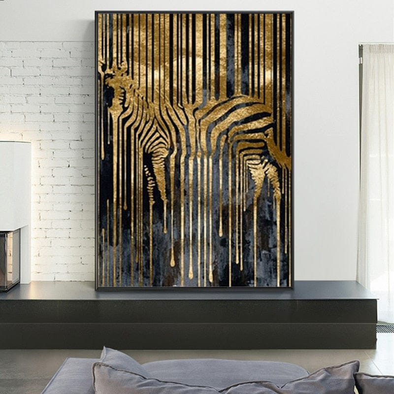 CloudShop Art Painting Canvas Print abstracted-auric-zebra 60x90cm Canvas Print - With Wrap Frame 