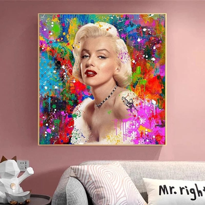 CloudShop Art Painting Canvas Print all-about-marilyn 30x30cm Canvas Frame Wrap - Ready to Hang 