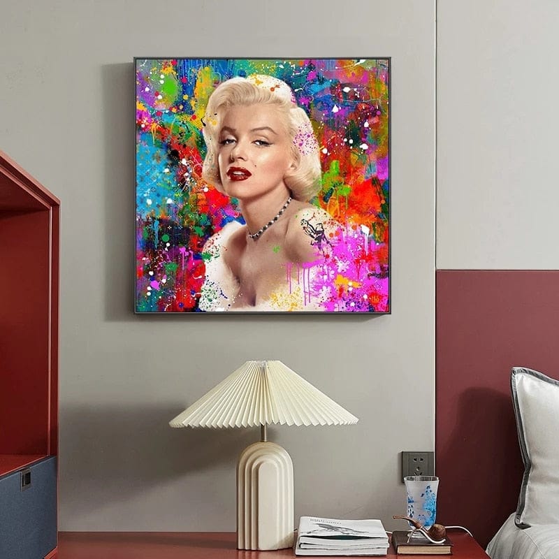 CloudShop Art Painting Canvas Print all-about-marilyn 50x50cm Canvas Frame Wrap - Ready to Hang 