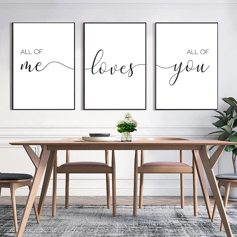 CloudShop Art Painting Canvas Print  30x40cm All of Me all-of-me-loves-all-of-you Canvas Frame Wrap - Ready to Hang
