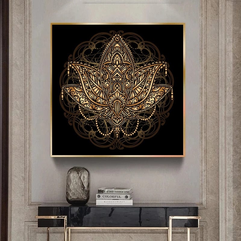 CloudShop Art Painting Canvas Print auric-golden-religions 50x50cm The Mandala Canvas Print - With Wrap Frame