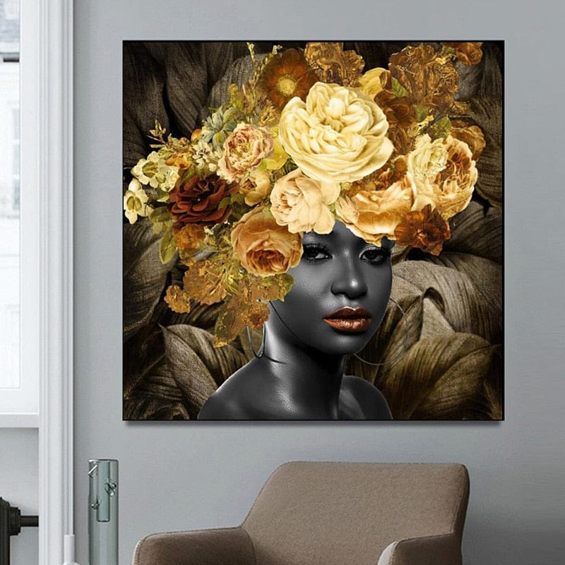 CloudShop Art Painting Canvas Print auriferous-flower-head 60x60cm Canvas Print - With Wrap Frame 