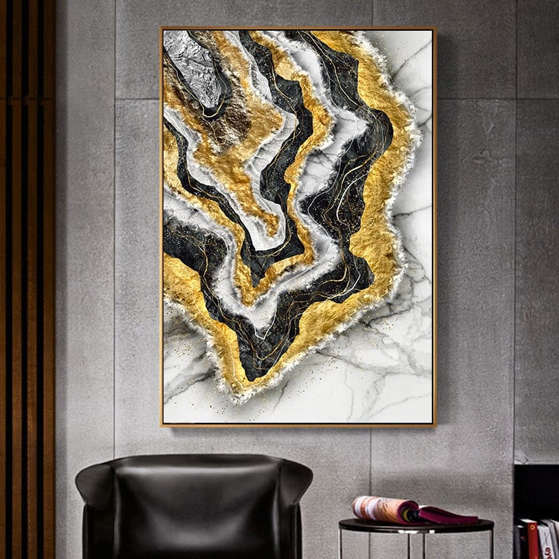 CloudShop Art Painting Canvas Print abstract-marble-break 40x60cm Marble Break 1 Canvas Frame Wrap - Ready to Hang