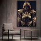 CloudShop Art Painting Canvas Print  60x90cm  african-gold-embrace Canvas Frame Wrap - Ready to Hang