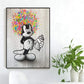 CloudShop Art Painting Canvas Print  60x80cm  afro-rainbow-mickey Canvas Frame Wrap - Ready to Hang