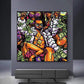 CloudShop Art Painting Canvas Print  80x80cm  billionaire-dollar-money Canvas Frame Wrap - Ready to Hang