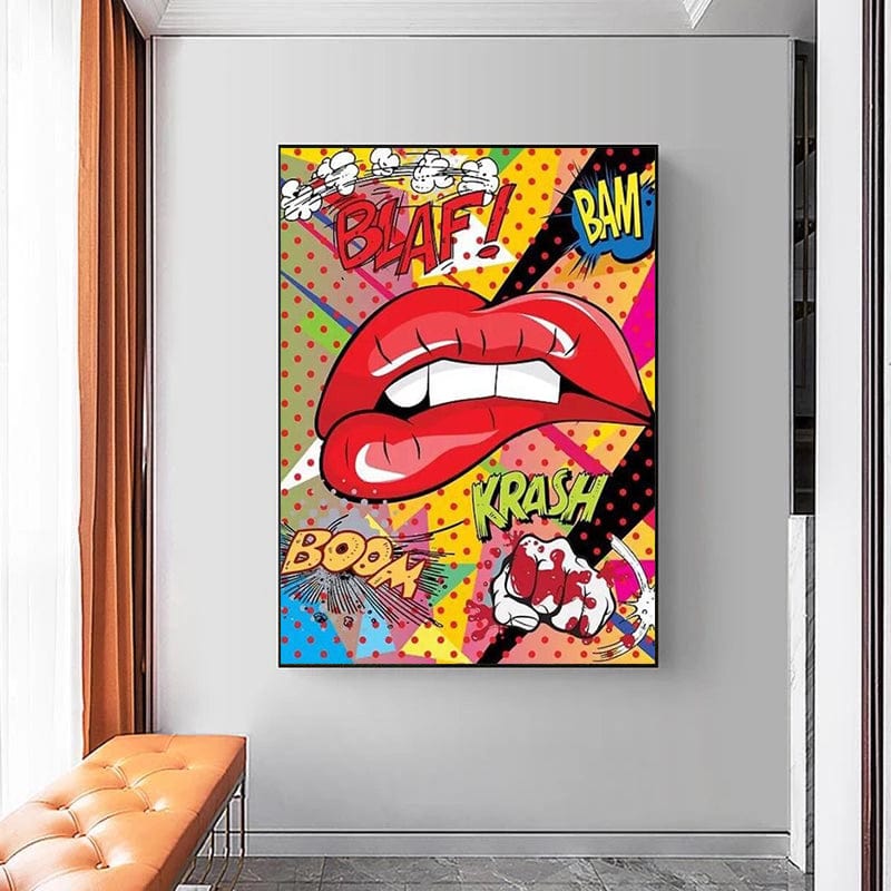 CloudShop Art Painting Canvas Print  70x100cm  biting-pop-culture Canvas Frame Wrap - Ready to Hang