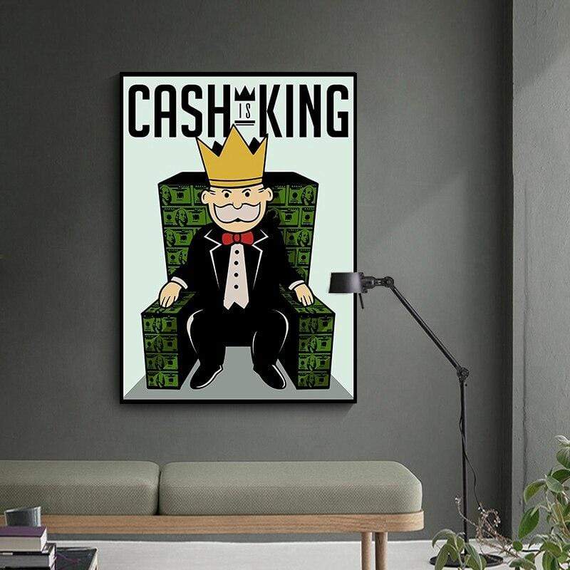 CloudShop Art Painting Canvas Print  60x80cm  cash-is-king Canvas Frame Wrap - Ready to Hang