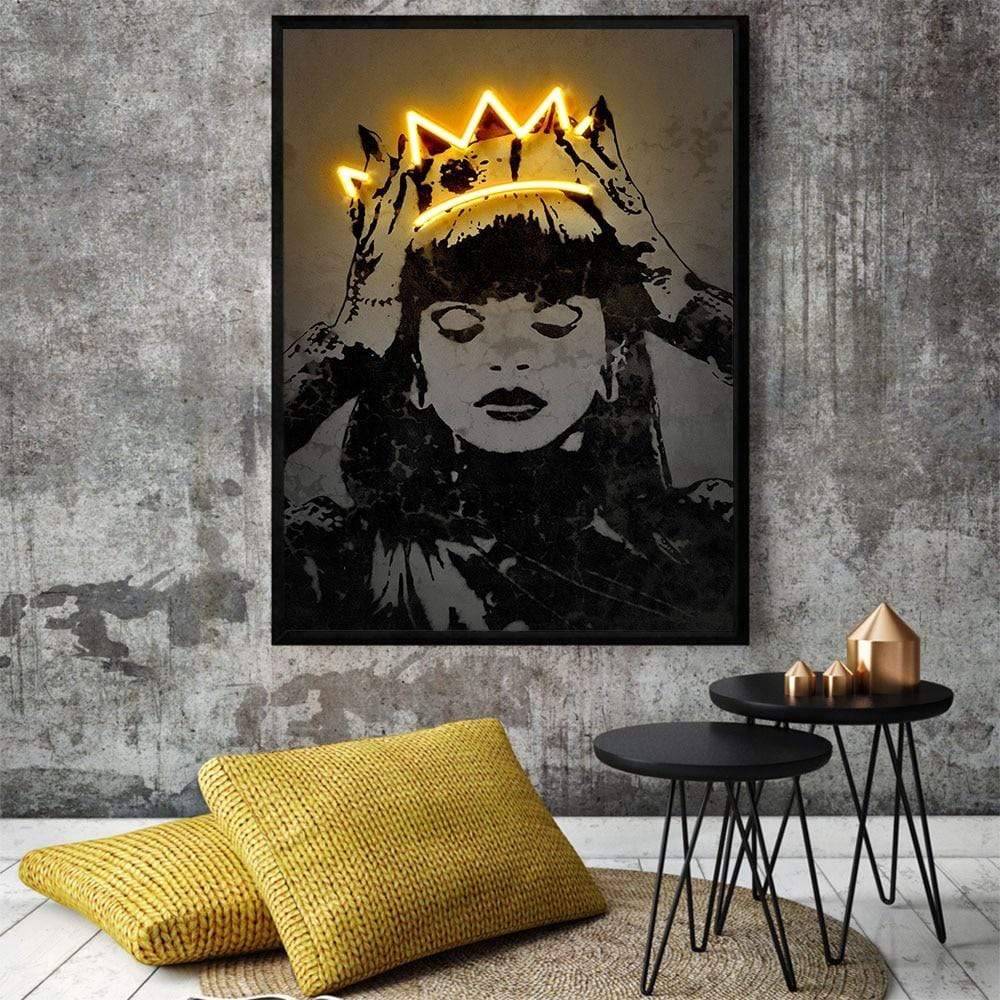CloudShop Art Painting Canvas Print  40x50cm  crown-the-queen Canvas Frame Wrap - Ready to Hang