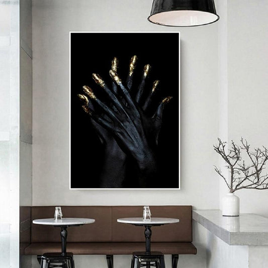 CloudShop Art Painting Canvas Print  50x75cm  fingers-of-life Canvas Frame Wrap - Ready to Hang