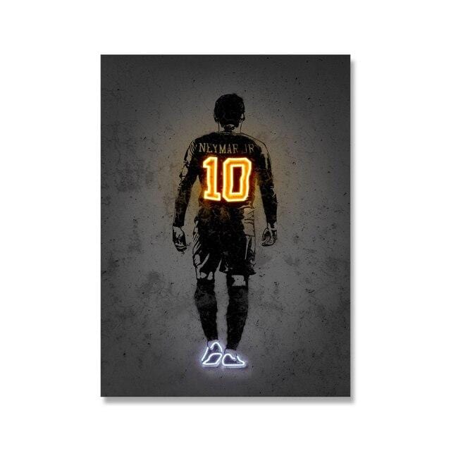 NEYMAR Jr Brazil 10 Football Legends ART Brazil Soccer Art Poster - No Frame