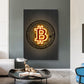 CloudShop Art Painting Canvas Print  40x60cm  gold-neon-bitcoin Canvas Frame Wrap - Ready to Hang