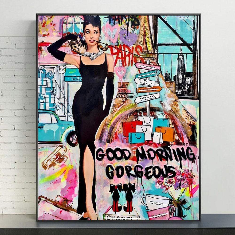 CloudShop Art Painting Canvas Print  60x80cm  good-morning-gorgeous Canvas Frame Wrap - Ready to Hang
