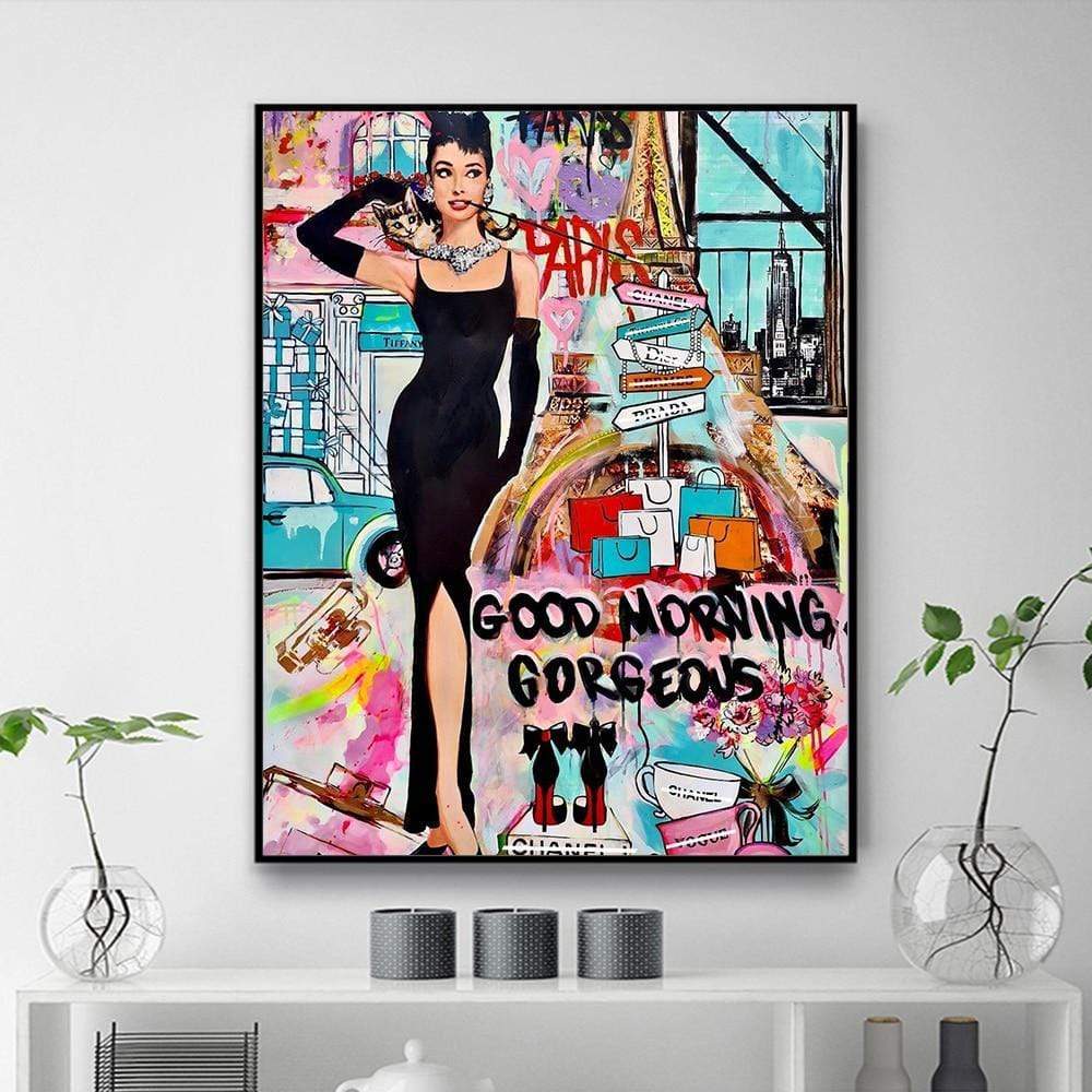 CloudShop Art Painting Canvas Print  70x100cm  good-morning-gorgeous Canvas Frame Wrap - Ready to Hang