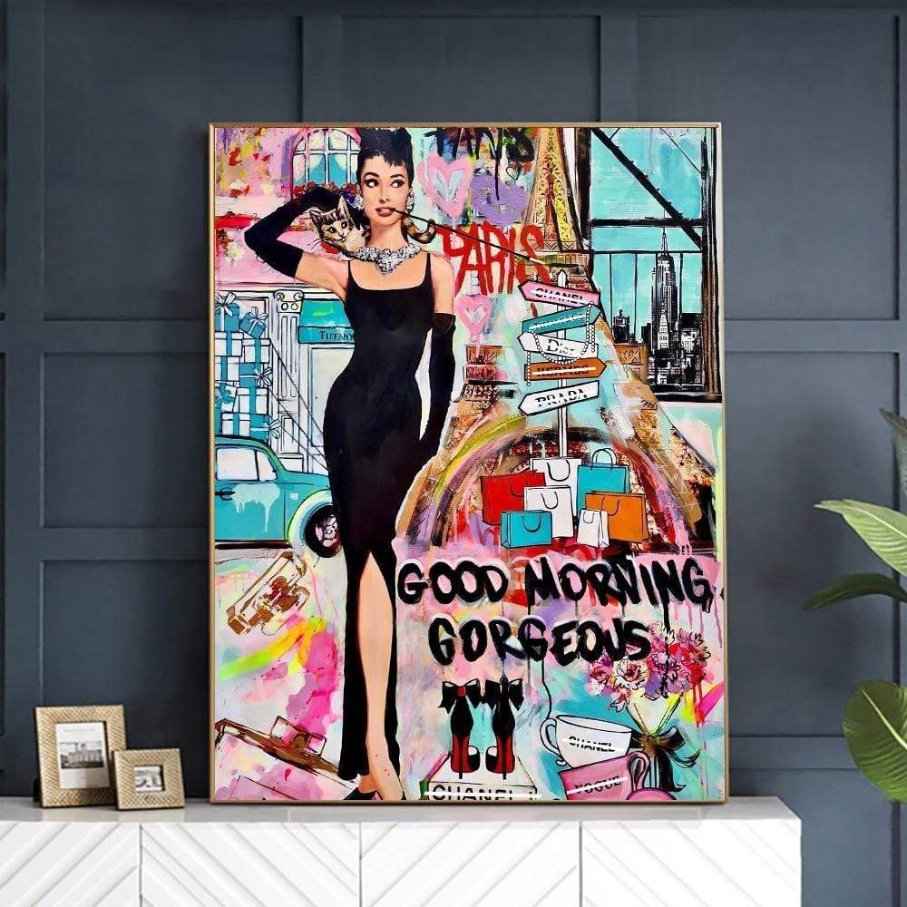 CloudShop Art Painting Canvas Print  90x130cm  good-morning-gorgeous Canvas Frame Wrap - Ready to Hang