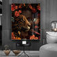 CloudShop Art Painting Canvas Print  50x70cm  half-woman-half-tiger Canvas Frame Wrap - Ready to Hang