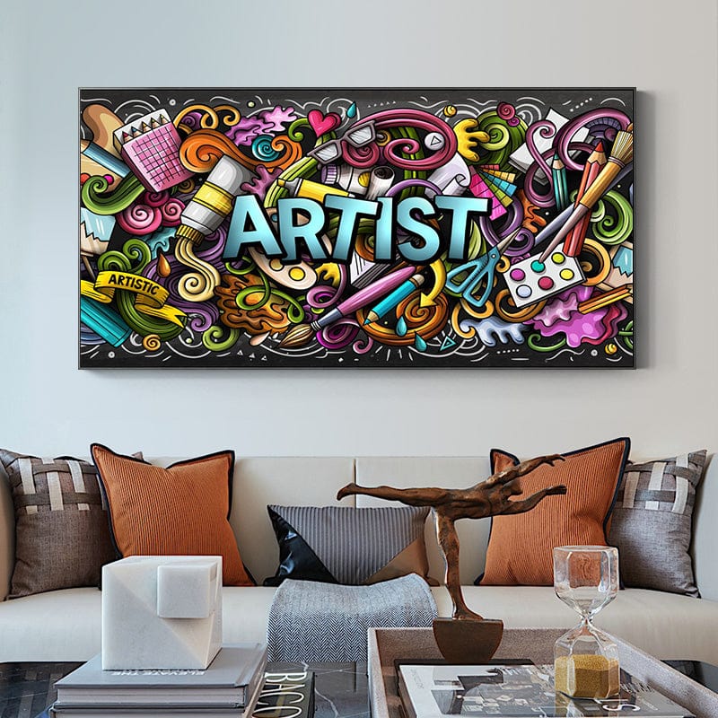 CloudShop Art Painting Canvas Print  40x80cm  im-an-artist Canvas Frame Wrap - Ready to Hang