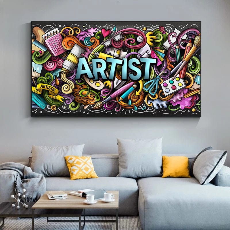 CloudShop Art Painting Canvas Print  60x120cm  im-an-artist Canvas Frame Wrap - Ready to Hang