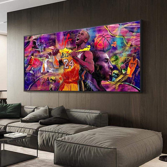 CloudShop Art Painting Canvas Print  50x100cm  in-memory-of-mamba Canvas Frame Wrap - Ready to Hang