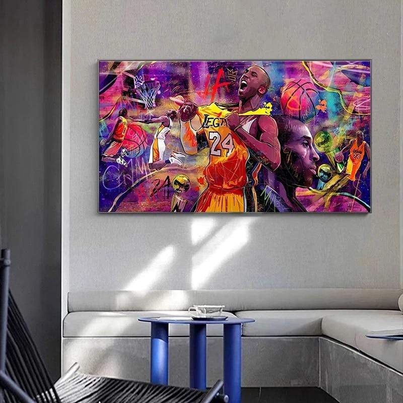 CloudShop Art Painting Canvas Print  60x120cm  in-memory-of-mamba Canvas Frame Wrap - Ready to Hang