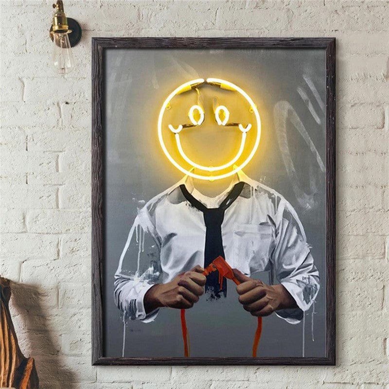 CloudShop Art Painting Canvas Print  50x70cm  light-up-your-smile Canvas Frame Wrap - Ready to Hang