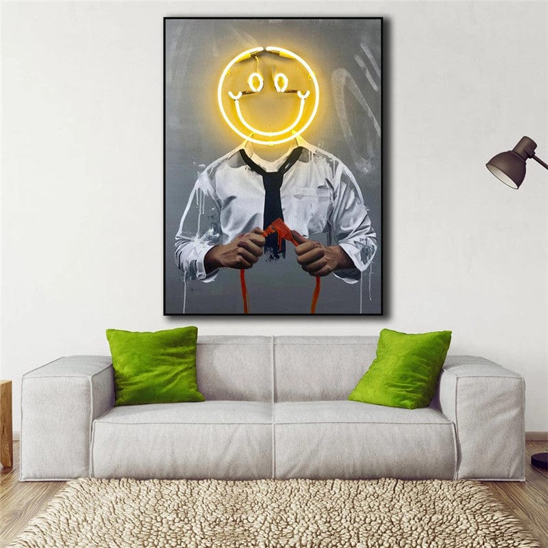 CloudShop Art Painting Canvas Print  60x80cm  light-up-your-smile Canvas Frame Wrap - Ready to Hang