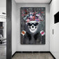 CloudShop Art Painting Canvas Print  50x75cm  love-skull-gangster Canvas Frame Wrap - Ready to Hang