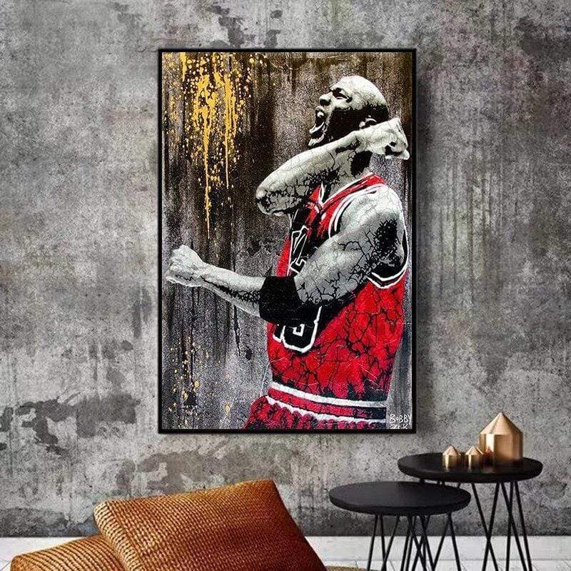 CloudShop Art Painting Canvas Print  60x90cm  mj-basketballs-legend Canvas Frame Wrap - Ready to Hang