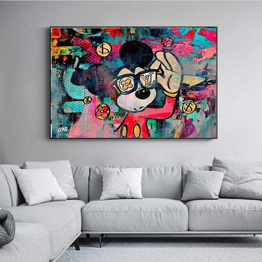 CloudShop Art Painting Canvas Print  50x70cm  mickey-lv Canvas Frame Wrap - Ready to Hang
