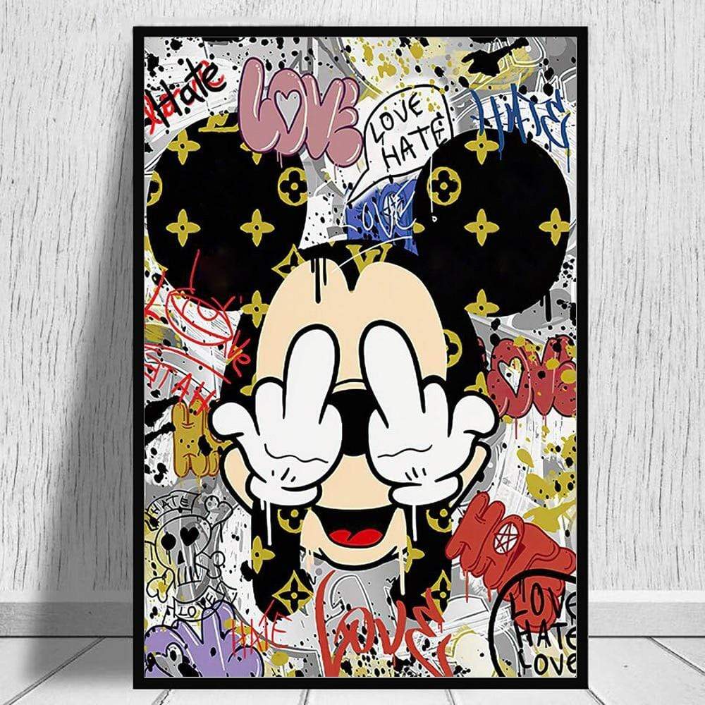 CloudShop Art Painting Canvas Print  50x70cm  mickey-vuitton Canvas Frame Wrap - Ready to Hang