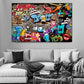 CloudShop Art Painting Canvas Print  50x70cm  music-street-art Canvas Frame Wrap - Ready to Hang