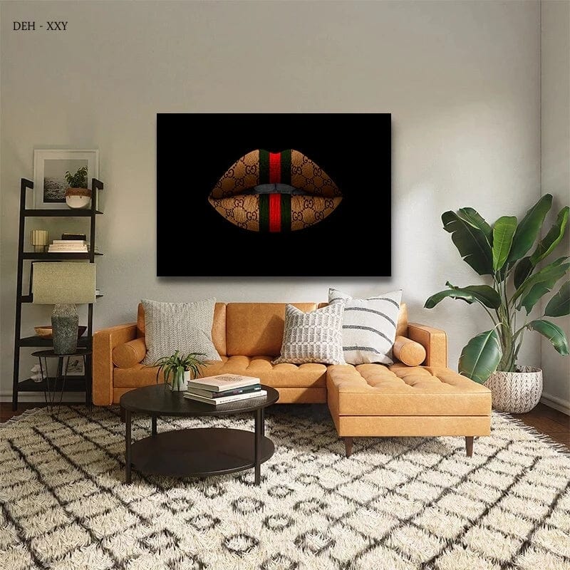 CloudShop Art Painting Canvas Print  60x80cm  my-gucci-lips Canvas Frame Wrap - Ready to Hang