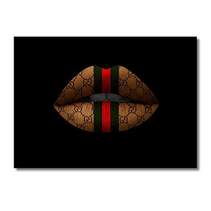CloudShop Art Painting Canvas Print  120x170cm  my-gucci-lips Canvas Frame Wrap - Ready to Hang