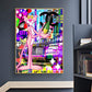 CloudShop Art Painting Canvas Print  70x100cm  night-life-panther Canvas Frame Wrap - Ready to Hang
