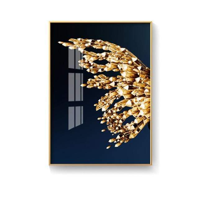 CloudShop Art Painting Canvas Print  60x80cm Right wing nordic-golden-butterfly Canvas Frame Wrap - Ready to Hang
