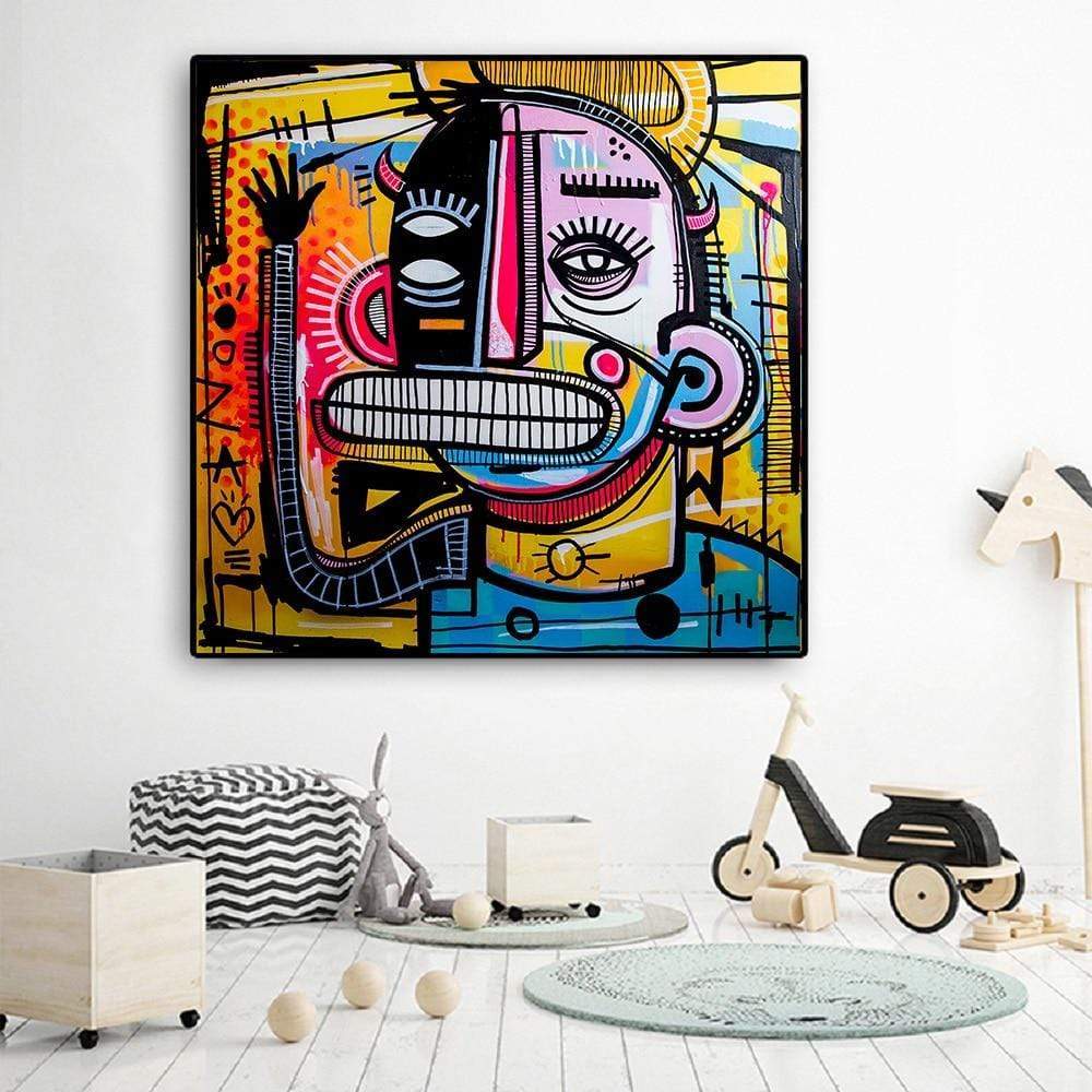 CloudShop Art Painting Canvas Print  100x100cm  oza-me-first Canvas Frame Wrap - Ready to Hang
