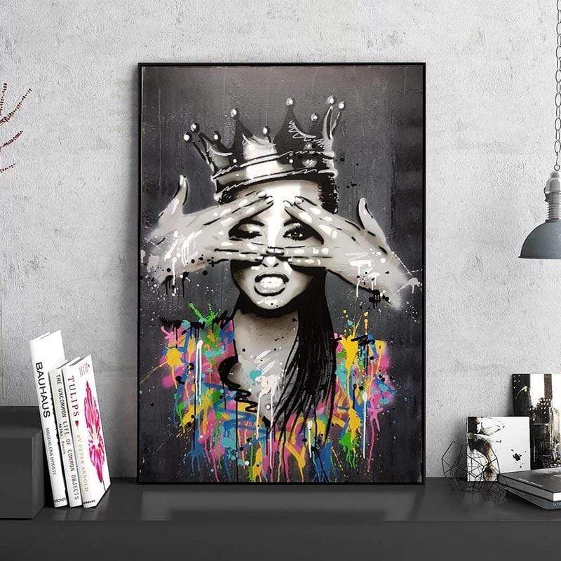 CloudShop Art Painting Canvas Print  60x90cm  queen-of-everything Canvas Frame Wrap - Ready to Hang