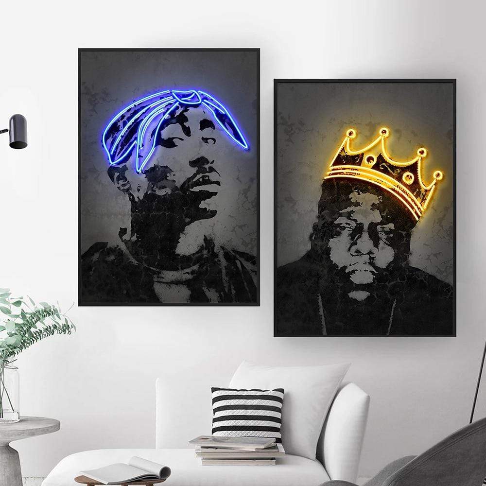 CloudShop Art Painting Canvas Print  50x75cm Tupac rap-hip-hop-legends Canvas Frame Wrap - Ready to Hang