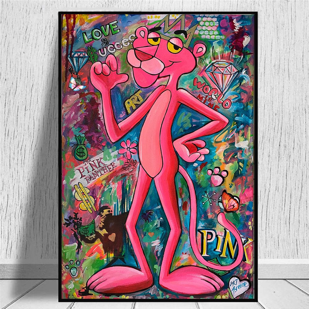 CloudShop Art Painting Canvas Print  30x40cm  rich-pink-panther Canvas Frame Wrap - Ready to Hang