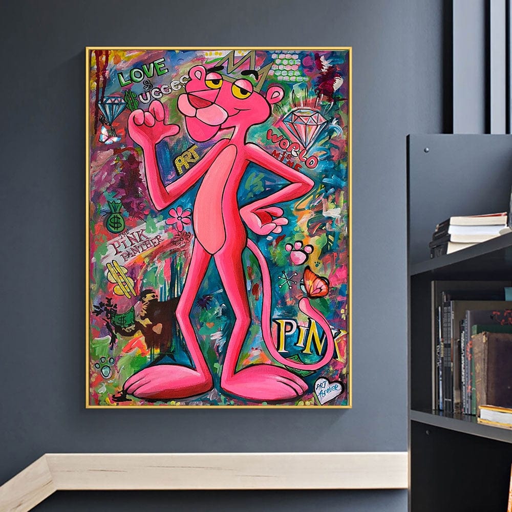 CloudShop Art Painting Canvas Print  40x50cm  rich-pink-panther Canvas Frame Wrap - Ready to Hang