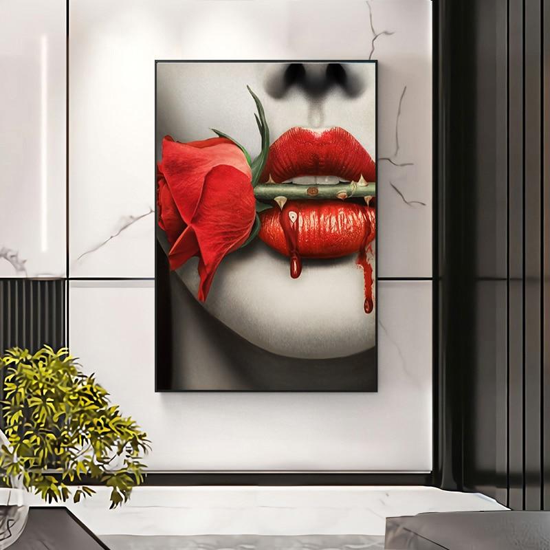 CloudShop Art Painting Canvas Print  50x75cm  roses-are-red Canvas Frame Wrap - Ready to Hang