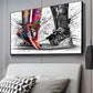 CloudShop Art Painting Canvas Print  60x90cm  sneakers-couple-love Canvas Frame Wrap - Ready to Hang