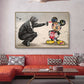 CloudShop Art Painting Canvas Print  50x70cm  spraying-mickey Canvas Frame Wrap - Ready to Hang